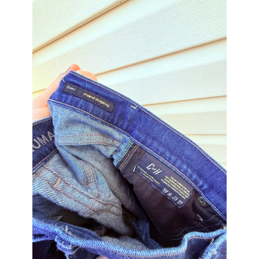 Citizens of Humanity Dani Cropped Straight Leg Jeans Size 30 Mid Rise Cuffed - Picture 6 of 8